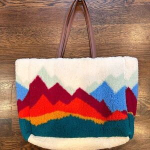 NOBO No Boundaries Faux Shearling Mountain Pass Tote